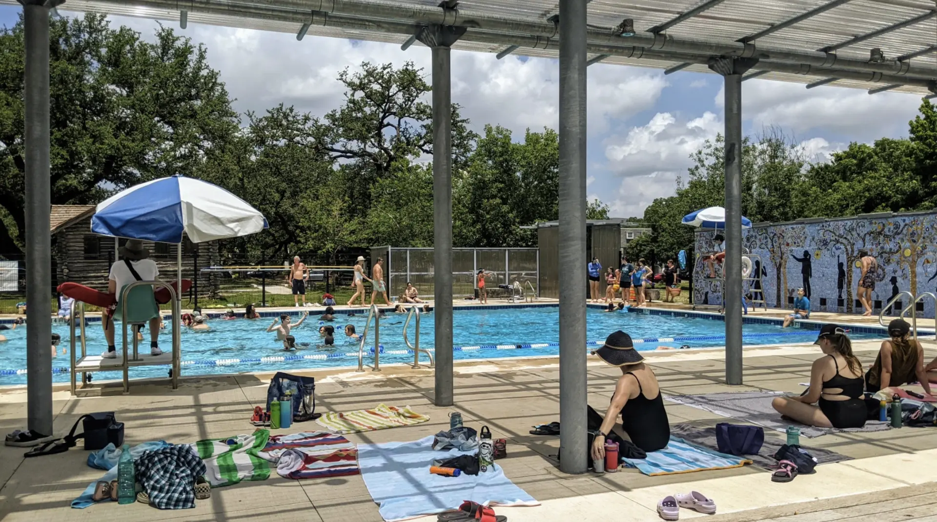 Public pool at Shipe Park in Hyde Park, Austin